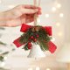 thumbnail image 1 of XWSHYW Adornos Colgantes Adornos de Campana de Navidad, Campana de Metal Rústica para Colgar con Agujas de Pino, Bayas, Lazo, Adorno Campana para Árbol de Navidad, Corona, Puerta y Ventana, 1 of 6