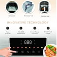 thumbnail image 3 of Air Fryer Stainless Steel ROKO 3D with Visible Window - 5Qt Capacity for 3-5 Persons | 18 in 1 - Fry, Bake, Toast, Broil, Reheat without Oil - 1400W, Dishwasher Safe, Luxury Black and Silver, 3 of 4