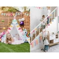 thumbnail image 6 of Pennant Banner Flags Pastel - Colorful Triangle Banners for Birthday Easter Classroom School Carnival Garland Outdoor Burlap Bunting Party Decorations 4 Strings, 6 of 8