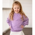 thumbnail image 5 of Oudiya Girls Lantern Sleeve Crew Neck Sweater Cute Pullover Top Jumper Outwear for Kids 5-13 Years, 5 of 6