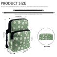 thumbnail image 6 of FUIALDOLG Cellphone Crossbody Purse White Daisy Green Pattern Portable Satchel Bags for Running, Polyester 2 Layer Crossbody Bag, 6 of 7