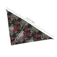 thumbnail image 3 of Naloa Skull and Red Roses Dog Bandanas 1PC Washable Triangle Dog Scarfs Premium Durable Fabric, for Small Medium Large Dogs and Cats, 3 of 6