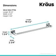 thumbnail image 2 of KRAUS Ventus 18-inch Bathroom Towel Bar, Chrome Finish, 2 of 7