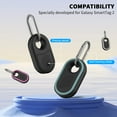 thumbnail image 2 of GPS Tracker Holder, 4 Pack MOWYEOK Compatible Samsung Galaxy Smarttag2 Silicone Case with Key Ring, Anti-Slip Pattern on Side, Suitable for Keys, Wallet, Luggage（Black+White+Pine Green+Rose Red）, 2 of 7