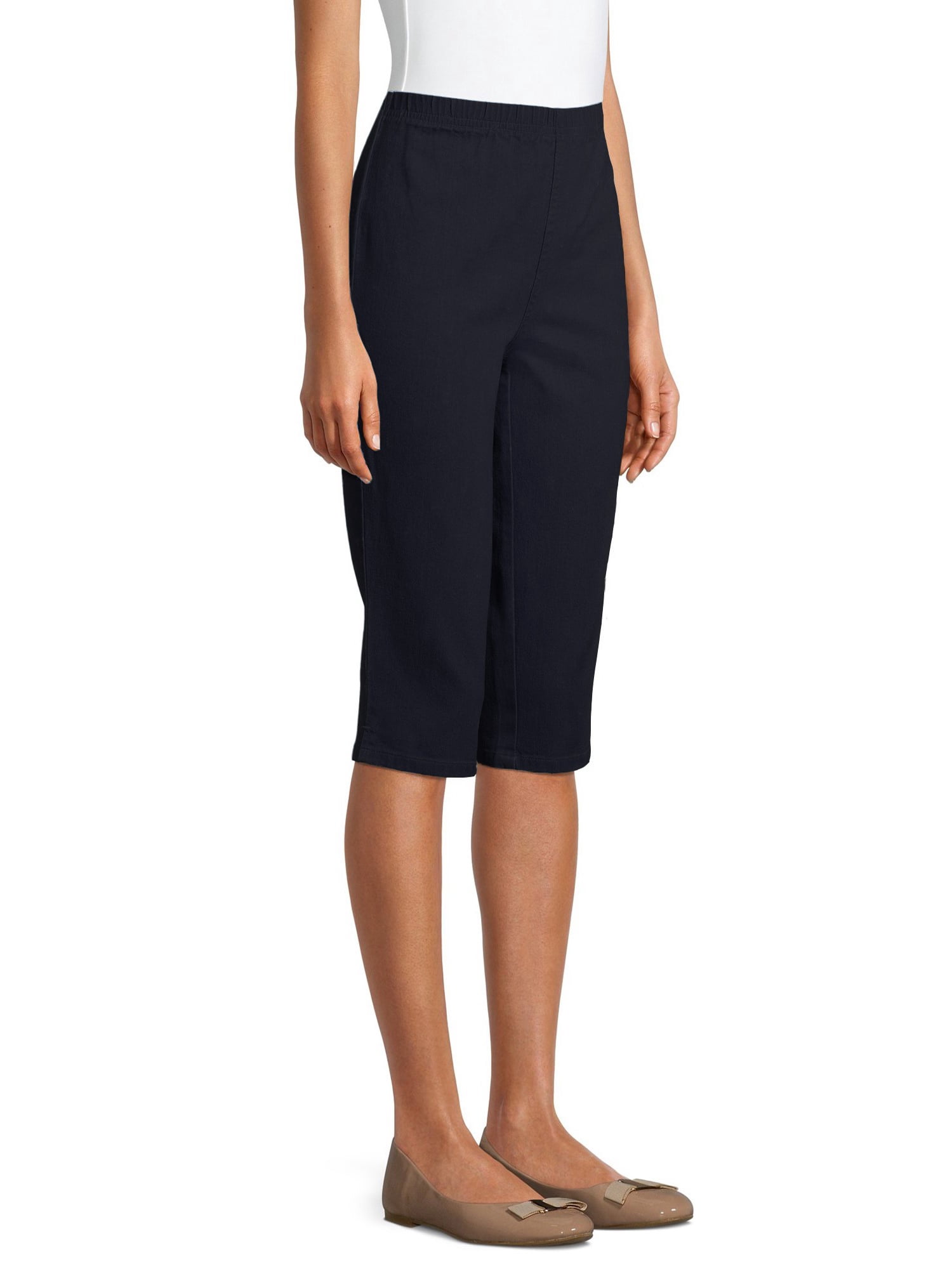 RealSize Women’s 17" Pull On Stretch Capri Pants