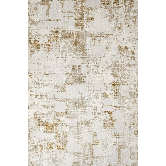 Gold Abstract Area Rugs for Living Room Washable Rugs Boho Moroccan Area Rug Soft Neutral Geometric Bohemian Carpet Distressed Indoor Rug for Bedroom Dining Room Office Foldable Nonslip Rug