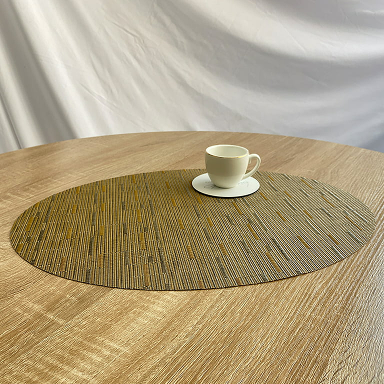 Natural Bamboo Table Runner Handmade Vintage Tea Cup Mat Placemat
