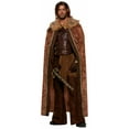 thumbnail image 2 of Halloween Faux Fur Men's Trimmed Brown Cape, 2 of 2