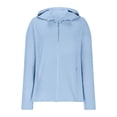thumbnail image 6 of Vivianyo HD Women's Mesh UPF 50+ Sun Protection Jacket, Collared Long Sleeve Side Pocket Lightweight Outdoor Outerwear for Women Running, Women's Light Blue, Sizes S-3XL, 6 of 7