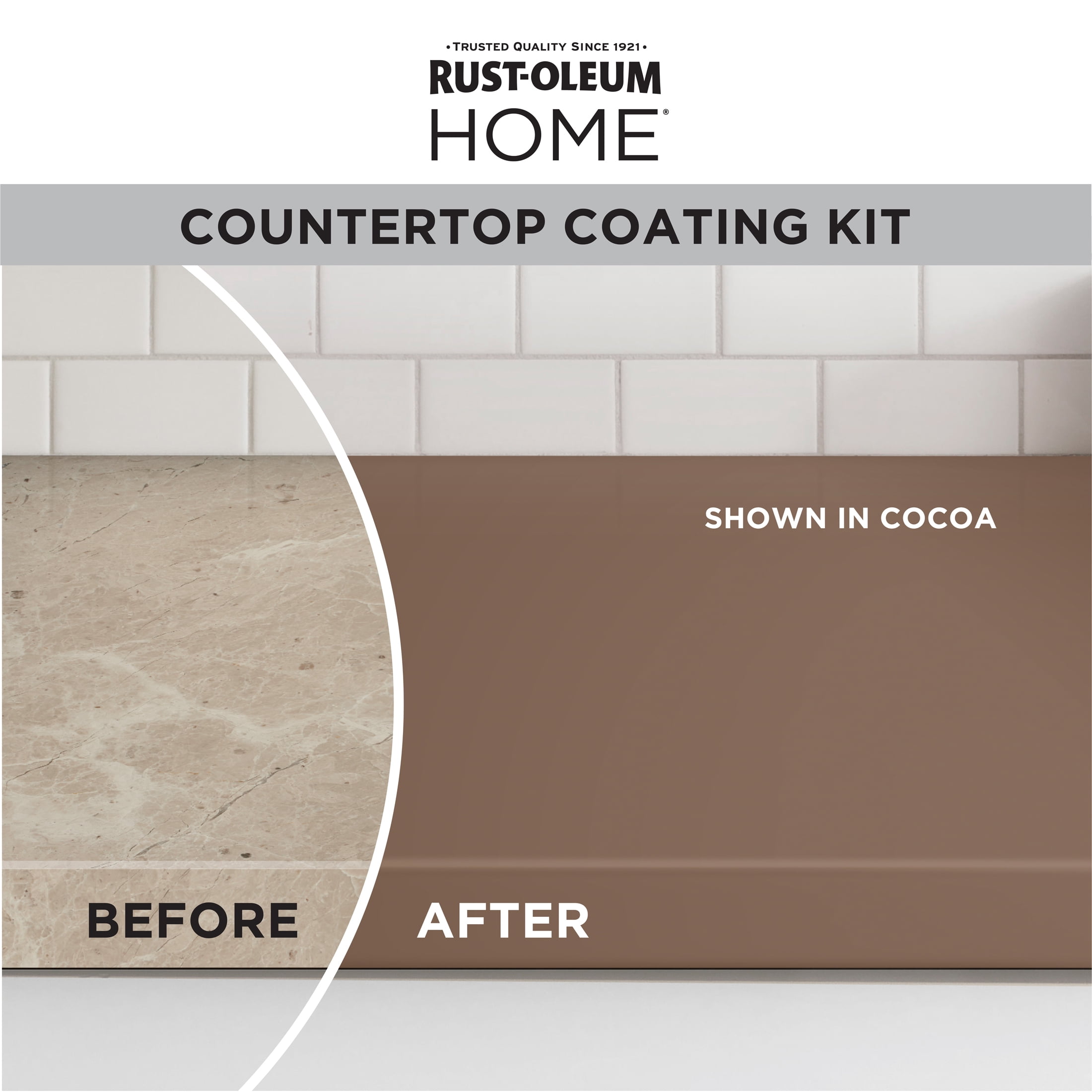 Cocoa, Rust-Oleum HOME Countertop Satin Coating Kit-38496306T, Quart