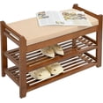 thumbnail image 3 of Shoe Rack Bench with Cushion, Shoe Rack for Front Door Entrance, Shoe Bench with Storage for Entryway Hallway Bedroom Living Room, 3 of 7
