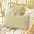 thumbnail image 4 of Yellow Solid Color Pillow Covers, Linen Long Throw Pillow Case, Aesthetics Contemporary Luxury Holiday Pillow Protector Decorative Cushion Cover for Living Room/Bedroom 12" x 20", 4 of 8