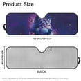 thumbnail image 7 of Uorisanigo Windshield Sun Shade, Shade Heat Shield, 52.95 in *16.14 in, Compatible with Jeep Wrangler TJ JK JKU JL JLU Purple Galaxy Wolf Sun Visor Shield Block UV Keep Interior Cool, 7 of 7
