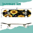 thumbnail image 2 of 31'' Complete Skateboard 7 Layer Canadian Maple Double Kick Deck Skateboards golden polygonal shapes sunflowers watercolor style Skate Board for Beginner Adult Gifts, 2 of 5