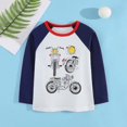 thumbnail image 5 of Bobifish Toddler Boys Tees Raglan Long Sleeve Crew Neck Cotton Motorcycle Print Soft Fall & Autumn Casual Sports T Shirts, 5 of 8
