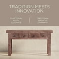 thumbnail image 4 of Maven Lane Veena Handmade Heritage Wooden Console Table, Brown Distressed Finish, 4 of 6