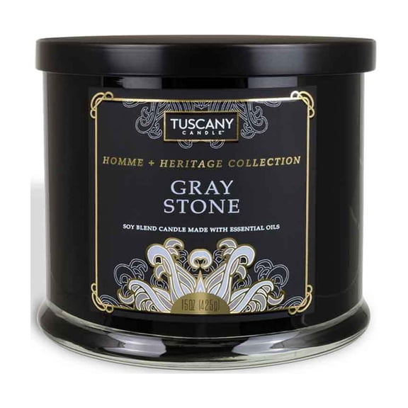 Gray Stone Scented Jar Candle (15 oz) – Homme   Heritage Collection