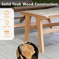 thumbnail image 2 of Yardi Yard Natural Teak Wooden Foot Rest with Handwoven Rattan, Ottoman, 2 of 8