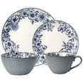 thumbnail image 2 of Pfaltzgraff Gabriela Blue Stoneware 16-Piece Dinnerware Set, 2 of 14