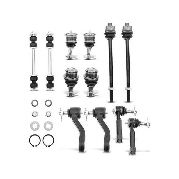 Front Ball Joints Tie Rods Sway Bar Link Kit 12 - Compatible with 2000 - 2006 GMC Yukon 2001 2002 2003 2004 2005