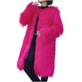 thumbnail image 4 of Ofreoo Winter Jackets for Women Faux Fur Coat with Solid V-neck,Holiday,Wedding,Party ,Christmas Clearance, 4 of 8