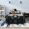 thumbnail image 5 of Furniture of America Sonet Plastic Twin Race Car Bed with LED Light in Black, 5 of 11