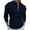 Blue, variant on Aoochasliy Mens Shirts Casual Long-sleeved Lapel Striped Pocket Zipper Shirt