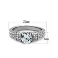 thumbnail image 2 of 1.32Ct Round Cut Cubic Zirconia Stainless Steel Engagement Ring Womens Size 6, 2 of 5