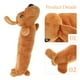 thumbnail image 3 of Juguetes de peluche para mascotas, juguetes para masticar perros, cachorros, gatos, morder, sonido, juguetes chirriantes, diseño de perro salchicha de dibujos animados (amarillo), 3 of 7