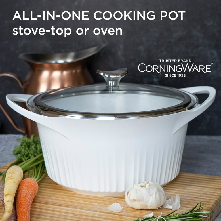 CorningWare QuickHeat Dutch Oven Pot with Lid, French
