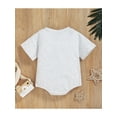 thumbnail image 4 of Faithtur Bébé Casual Manches Courtes Romper Mode Lettre Impression Col Rond Triangle Combinaisons, 4 of 9