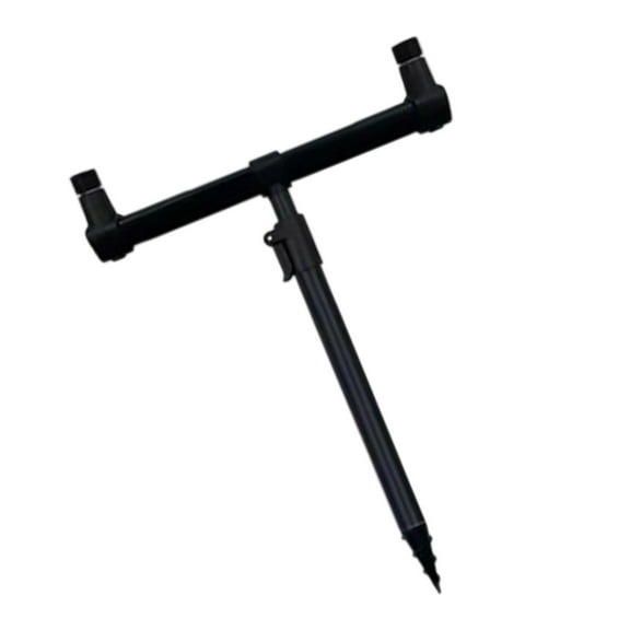 Rod Stand Fixing Bracket Hold 2 Rod Aluminum Fishing Rod Holder Detachable Fishing Rod Rack with Ground Stake