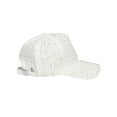 thumbnail image 4 of Womens Jeweled Rhinestone Studded Hat - Crystal Gem Bling Baseball Cap, White, 4 of 4