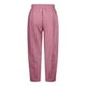 thumbnail image 3 of Pantalones harem casuales con cintura elástica y cordón para mujer - Poliéster, tallas grandes, 3 of 6