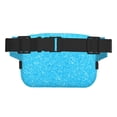 thumbnail image 3 of Fotbe Sky Blue Glitter Cangurera Cuadrada con Estampado de Doble Capa, Bolsa de Cintura Ajustable Mini para Hombres y Mujeres, 3 of 9