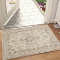 thumbnail image 2 of 4x5ft Area Rug Kitchen Rug Vintage Traditional Area Rug Thin Rug Distressed Floral Print Indoor Mat For Bathroom Bedroom Living Room Dining Room, 2 of 7