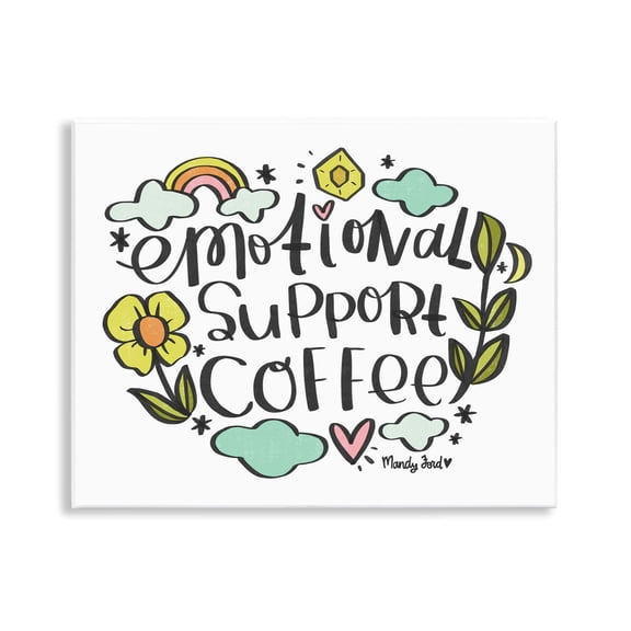 Stupell Industries Motivational Support Coffee Quotes and Sayings Painting Unframed Art Print Wall Art, 14 x 11