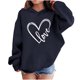 thumbnail image 1 of Sudadera con capucha y estampado de corazón de San Valentín, sudadera de manga larga para niños y niñas, chaqueta para niñas de talla mediana y grande., 1 of 7