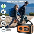 thumbnail image 5 of JOUALY 12000mAh Emergency Radio, AM/FM/NOAA Weather Radio,Portable Hand Crank Radio,Multi-Function Solar Radio,2 Solar Panels,USB Type-C Charging,Torch & LED Reading Lamp,SOS Alarm,Compass, 5 of 6