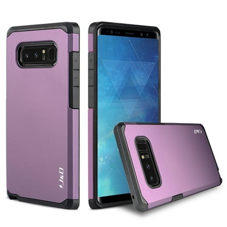 Galaxy Note 8 Case, J&D [ArmorBox] [Dual Layer] Hybrid Shock Proof Protective Rugged Case for Samsung Galaxy Note 8 – Purple