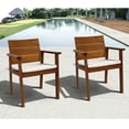 thumbnail image 2 of Outdoor Living and Style 5-Piece Brown Nelson Eucalyptus Round Patio Dining Set 47", 2 of 8