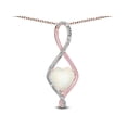 thumbnail image 3 of Star K� 8mm Genuine Opal Heart Infinity Loop Pendant Necklace, 3 of 9