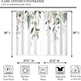 thumbnail image 4 of Sage Green Eucalyptus Kitchen Curtains, Plant Window Treatment, Leaf Botanical Plant Small Cafe Short Window Curtains for Bathroom Dining Room, Nature Floral Treatment Drapes 27.5x39 inch, 4 of 6