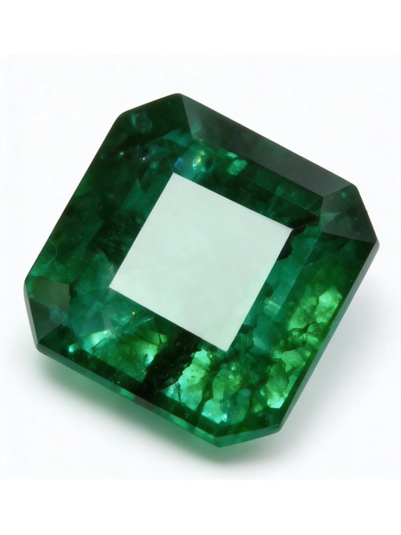 Gemsgrowth Natural Green Colombian Emerald Loose Gemstone, 9 Carat, Square Cut, Certified, for Jewelry Making, Pendant, Ring, Necklace, Engagement
