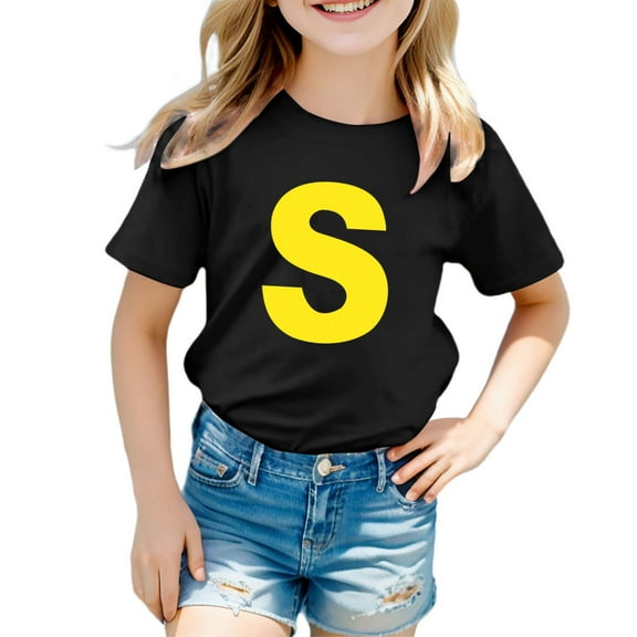Huowey Children's Fashion Letter Printed T Shirt Casual and Comfortable Top for Boys and Girls