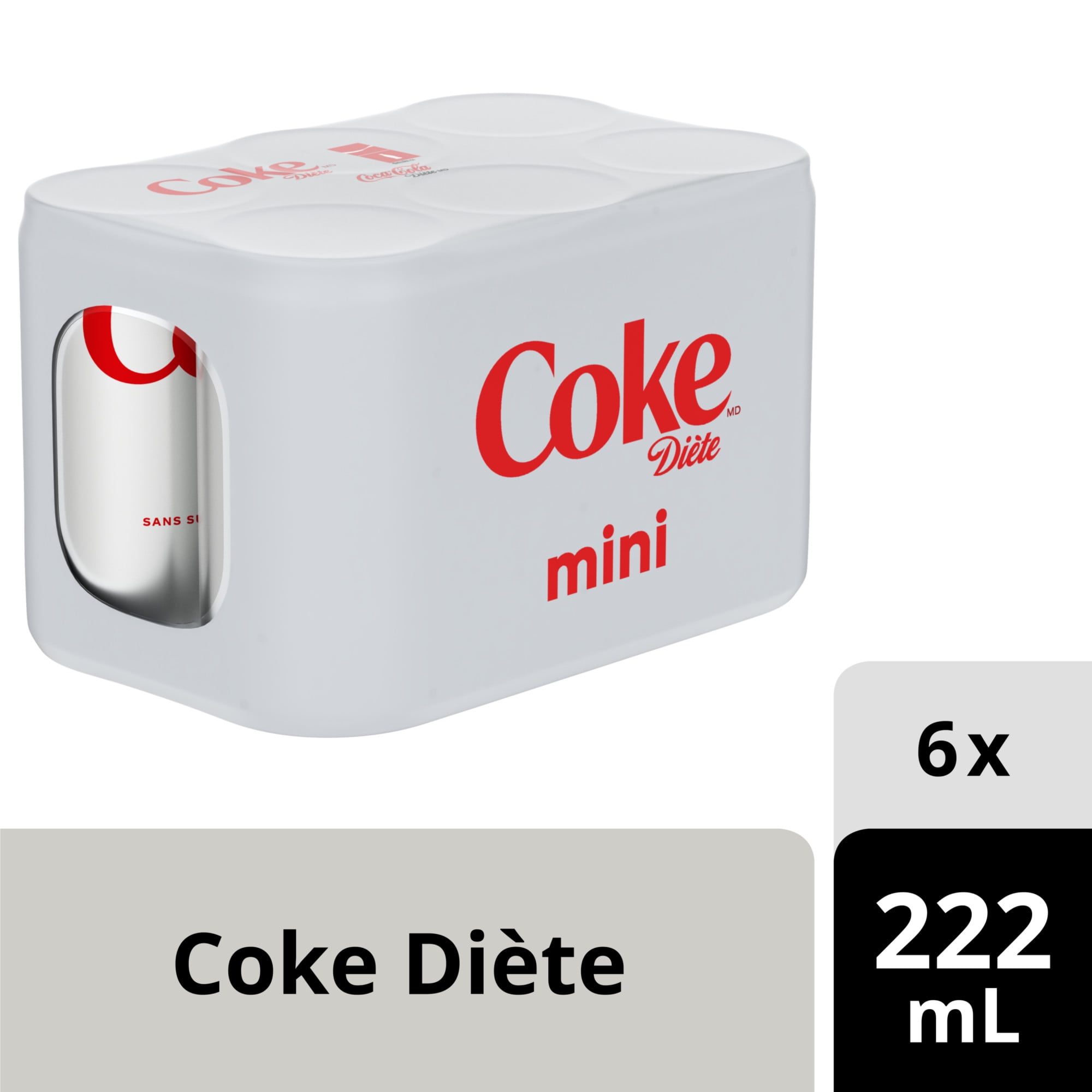Diet Coke 222mL Mini-Cans 6 Pack, 6 x 222 mL