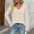 thumbnail image 6 of SUNBS Long Sleeve Shirts for Women V Neck Fall Sweater Fashion Outfits Tunic Tops, 6 of 9