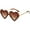 Leopard, variant on Heart Sunglasses,Fashion Cute Glasses UV Protection Outdoor Girl Heart Shaped Sunglasses for Toddler Party Beach