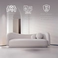thumbnail image 3 of Ilios Innova | Sofá de 3 Plazas | Estilo Moderno | Diseño Curvo Orgánico | Felpa Suave | Cojines Integrados, 3 of 9