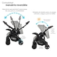 thumbnail image 3 of Carriola con Autoasiento Reversible Reclinable y Plegado Fácil Elite D'Bebe - Gris, 3 of 7